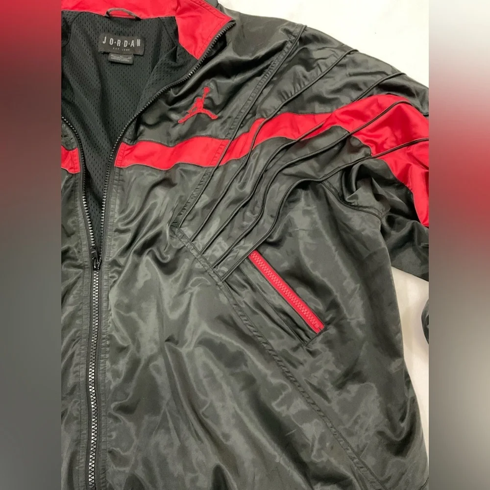 Jordan Black and Red Men's Track Jacket